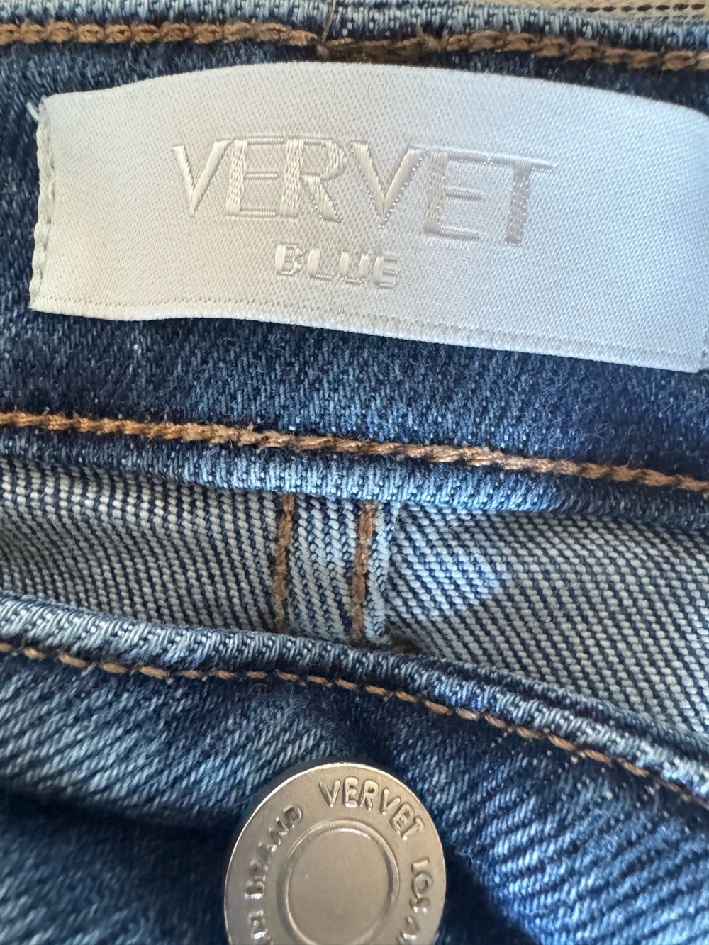 VERVET Snowdrop High Rise Trouser Hem Bootcut Jeans T6641 Size 31